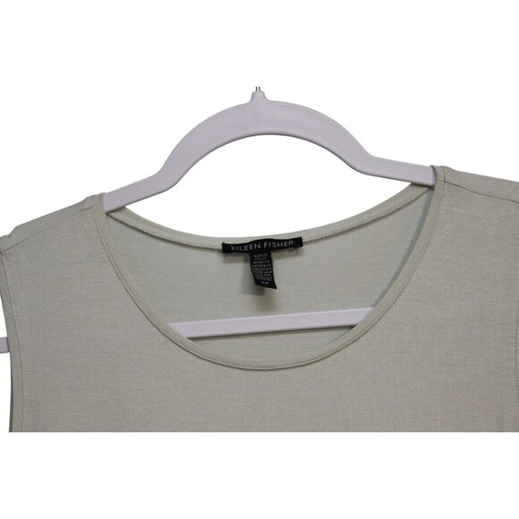 Eileen Fisher Tunic Top Small Stretch Sleeveless Relaxed Lagenlook Boho Minimal - Picture 6 of 10